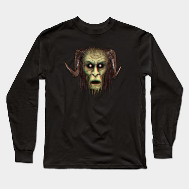 Horned Beasty Long Sleeve T-Shirt by MalcolmKirk